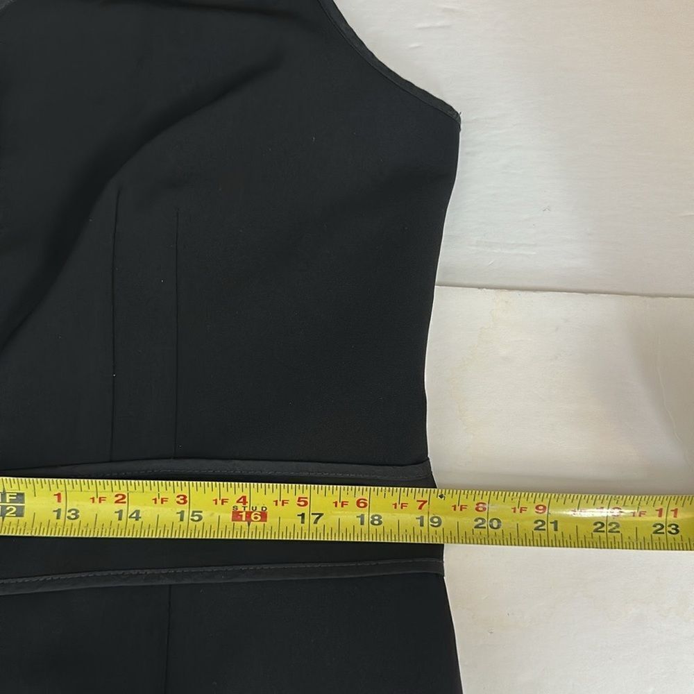 LAFAYETTE 148 Black Sheath Dress Sleeveless Front Zip Closure Size 16 - Picture 13 of 13